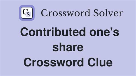 share crossword clue